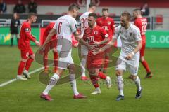 3. Fußball-Liga - Saison 2019/2020 - FC Ingolstadt 04 - Victoria Köln - Maximilian Thalhammer (#6,FCI) - #fc10 beim abklatschen - Foto: Meyer Jürgen