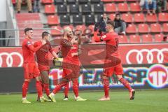 3. Liga - FC Ingolstadt 04 - Carl Zeiss Jena - Tor Jubel 2:0 durch Thomas Keller (27, FCI) Nico Antonitsch (5, FCI) Stefan Kutschke (30, FCI) Michael Heinloth (17, FCI)