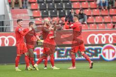 3. Liga - FC Ingolstadt 04 - Carl Zeiss Jena - Tor Jubel 2:0 durch Thomas Keller (27, FCI) Nico Antonitsch (5, FCI) Stefan Kutschke (30, FCI) Michael Heinloth (17, FCI)