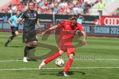 3. Fußball-Liga - Saison 2019/2020 - FC Ingolstadt 04 - Hallescher FC - Dennis Eckert Ayensa (#7,FCI)  schiesst den 2:3 Anschlusstreffer - jubel - Foto: Meyer Jürgen