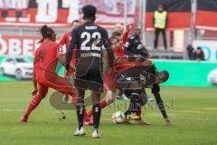 3. Liga - FC Ingolstadt 04 - KFC Uerdingen 05 - Marcel Gaus (19, FCI) Kinsombi Christian (KFC 8) Barry Boubacar (KFC 22)