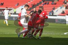 3. Fußball-Liga - Saison 2019/2020 - FC Ingolstadt 04 - Victoria Köln - Dennis Eckert Ayensa (#7,FCI)  - Carls Jonas #16 Köln - Foto: Meyer Jürgen