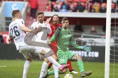 Im Bild: Fabijan Buntic (#24 FC Ingolstadt) pariert den Schuß

Fussball - 3. Bundesliga - Ingolstadt - Saison 2019/2020 - FC Ingolstadt 04 - M1. FC Kaiserlautern - 01.02.2020 -  Foto: Ralf Lüger