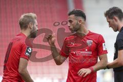 Im Bild: Maximilian Beister (#10 FCI) und Fatih Kaya (#9 FCI)

Fussball - 3. Bundesliga - Ingolstadt - Saison 2019/2020 - FC Ingolstadt 04 - MSV Duisburg - 27.07.2019 -  Foto: Ralf Lüger/rsp-sport.de