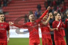 Im Bild: Fatih Kaya (#9 FC Ingolstadt) und Filip Bilbija (#35 FC Ingolstadt)

Fussball - 3. Bundesliga - Ingolstadt - Saison 2019/2020 - FC Ingolstadt 04 - M1. FC Kaiserlautern - 01.02.2020 -  Foto: Ralf Lüger