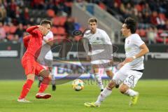 3. Liga - Fußball - FC Ingolstadt 04 - SpVgg Unterhaching - Dennis Eckert Ayensa (7, FCI) Schwabl Markus (23, SpVgg)