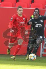 3. Fußball-Liga - Saison 2019/2020 - FC Ingolstadt 04 - KFC Uerdingen - Marcel Gaus (#19,FCI)  - Christian Kinsombi (#8 Uerdingen) - Foto: Meyer Jürgen