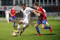 3. Liga - SpVgg Unterhaching - FC Ingolstadt 04 - Robin Krauße (23, FCI) Hufnagel Lucas (10, SpVgg)