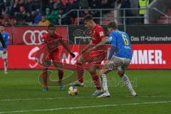 3. Liga - FC Ingolstadt 04 - Carl Zeiss Jena - Caniggia Ginola Elva (14, FCI) Dennis Eckert Ayensa (7, FCI) Ole Käuper (6 Jena)