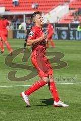 3. Fußball-Liga - Saison 2019/2020 - FC Ingolstadt 04 - Hallescher FC - Dennis Eckert Ayensa (#7,FCI)  schiesst den 2:3 Anschlusstreffer - jubel - Foto: Meyer Jürgen