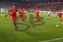 3. Fußball-Liga - Saison 2019/2020 - FC Ingolstadt 04 - Hansa Rostock - Stefan Kutschke (#30,FCI)  trifft per Elfmeter zum 2:2 ausgleich - jubel- Foto: Meyer Jürgen