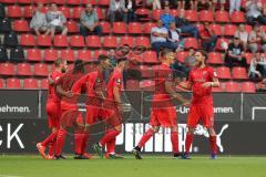 3. Liga - Fußball - FC Ingolstadt 04 - Würzburger Kickers - Elfmeter Stefan Kutschke (30, FCI) Tor 2:0 Jubel, Björn Paulsen (4, FCI) Fatih Kaya (9, FCI) Maximilian Thalhammer (18, FCI) Caniggia Ginola Elva (14, FCI) Maximilian Beister (10, FCI)