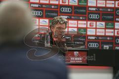 3. Fußball-Liga - Saison 2019/2020 - FC Ingolstadt 04 -  Preußen Münster - Chef-Trainer Jeff Saibene (FCI) bei der Pressekonferenz - Foto: Meyer Jürgen