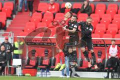 3. Fußball-Liga - Saison 2019/2020 - FC Ingolstadt 04 - FSV Zwickau - Stefan Kutschke (#30,FCI)  - Morris Schröter (#17 Zwickau) - Foto: Meyer Jürgen