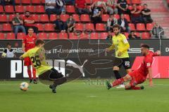 3. Liga - Fußball - FC Ingolstadt 04 - Würzburger Kickers - rechts Tor Fatih Kaya (9, FCI), 1:0 Jubel, Lion Schweers (26 Würzburg)