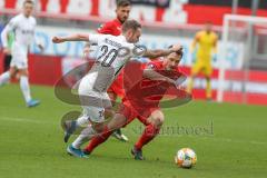 3. Liga - FC Ingolstadt 04 - FC Ingolstadt 04 - SV Meppen - Peter Kurzweg (#16,FCI)  - Marius Kleinsorge (#20 SV Meppen) - Foto: Stefan Bösl