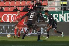 3. Liga - FC Ingolstadt 04 - KFC Uerdingen 05 - Fatih Kaya (9, FCI) Barry Boubacar (KFC 22) Lukimya Assani (KFC 5)