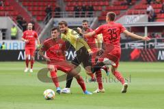 3. Liga - Fußball - FC Ingolstadt 04 - Würzburger Kickers - Georgius Pintidis (6, FCI) Filip Bilbija (35, FCI)