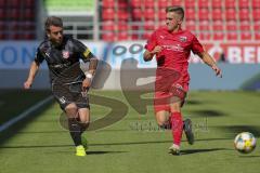 Im Bild: Patrick Göbel (#44HFC) und Patrick Sussek (#37 FC Ingolstadt)

Fussball - 3. Bundesliga - Ingolstadt - Saison 2019/2020 - FC Ingolstadt 04 - Hallescher FC - 15.09.2019 -  Foto: Ralf Lüger