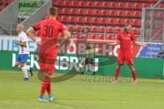 3. Fußball-Liga - Saison 2019/2020 - FC Ingolstadt 04 - Hansa Rostock - Björn Paulsen (#4,FCI)  nach dem 1:2 Anschlusstreffer ist enttäuscht - Foto: Meyer Jürgen