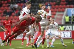 Im Bild: Bjørn Paulsen (#4 FC Ingolstadt) mit einem Flugkopfball

Fussball - 3. Bundesliga - Ingolstadt - Saison 2019/2020 - FC Ingolstadt 04 - M1. FC Kaiserlautern - 01.02.2020 -  Foto: Ralf Lüger