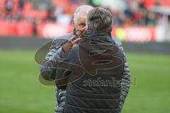 3. Fußball-Liga - Saison 2019/2020 - FC Ingolstadt 04 - FSV Zwickau - Peter Jackwerth FCI und Chef-Trainer Jeff Saibene (FCI) - Foto: Meyer Jürgen