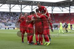 Im Bild: Tor durch Maximilian Beister (#10 FCI) - jubel mit Stefan Kutschke (#30 FCI) und Fatih Kaya (#9 FCI) Peter Kurzweg (#16 FCI) Bjørn Paulsen (#4 FCI) Marcel Gaus (#19 FCI) Maximilian Wolfram (#8 FCI) Georgios Pintidis (#36 FCI)

Fussball - 3. Bun