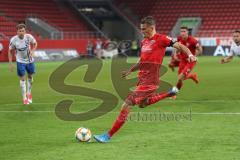 3. Liga - Fußball - FC Ingolstadt 04 - Hansa Rostock - Stefan Kutschke (30, FCI) vor dem Elfmeter, konzentriert Schuß Tor Jubel