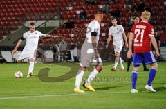 3. Liga - SpVgg Unterhaching - FC Ingolstadt 04 - Maximilian Wolfram (8, FCI) Schuß Tor 1:2 Siegtreffer Jubel