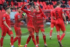 3. Fußball-Liga - Saison 2019/2020 - FC Ingolstadt 04 - 1.FC Kaiserslautern - Thomas Keller (#27,FCI)  nach dem 2:1 Führungstreffer - jubel - Foto: Jürgen Meyer