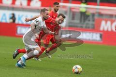 3. Liga - FC Ingolstadt 04 - FC Ingolstadt 04 - SV Meppen - Peter Kurzweg (#16,FCI)  - Marius Kleinsorge (#20 SV Meppen) - Foto: Stefan Bösl