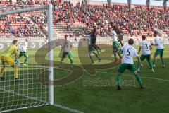 3. Fußball-Liga - Saison 2019/2020 - FC Ingolstadt 04 -  Preußen Münster - Ganiggia Ginola Elva (#14,FCI)  beim Kopfball - Foto: Meyer Jürgen