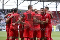 Im Bild: Tor durch Maximilian Beister (#10 FCI) - jubel mit Stefan Kutschke (#30 FCI) und Fatih Kaya (#9 FCI) Thomas Keller (#27 FCI) Peter Kurzweg (#16 FCI) Bjørn Paulsen (#4 FCI) Marcel Gaus (#19 FCI) Maximilian Wolfram (#8 FCI) Georgios Pintidis (#36 F