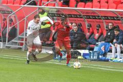 3. Liga - FC Ingolstadt 04 - FC IngFlorian Egerer (#16 SV Meppen) - olstadt 04 - SV Meppen - Ganiggia Ginola Elva (#14,FCI)  - Foto: Stefan Bösl