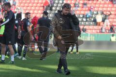 3. Fußball-Liga - Saison 2019/2020 - FC Ingolstadt 04 -  Preußen Münster - Chef-Trainer Jeff Saibene (FCI) nach dem Spiel  - Foto: Meyer Jürgen