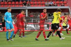 3. Liga - Fußball - FC Ingolstadt 04 - Würzburger Kickers - Fatih Kaya (9, FCI) Torchance verpasst, ärgert sich, links Torwart Eric Verstappen (33 Würzburg)