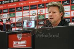 3. Liga - FC Ingolstadt 04 - Carl Zeiss Jena - Pressekonferenz nach dem Spiel Cheftrainer Jeff Saibene (FCI)