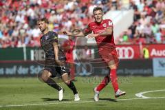 Im Bild: Baxter Bentley Bahn (HSC) und D. Ayensa Eckert (#7 FC Ingolstadt)

Fussball - 3. Bundesliga - Ingolstadt - Saison 2019/2020 - FC Ingolstadt 04 - Hallescher FC - 15.09.2019 -  Foto: Ralf Lüger