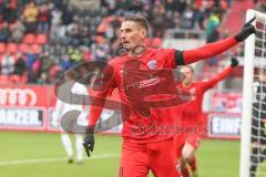 3. Liga - FC Ingolstadt 04 - FC Ingolstadt 04 - SV Meppen - Stefan Kutschke (#30,FCI)  schiesst den 1:0 Führungstreffer - jubel - Marcel Gaus (#19,FCI)  - Foto: Stefan Bösl