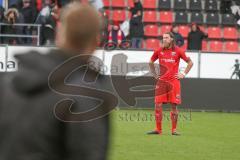 3. Liga - FC Ingolstadt 04 - FC Ingolstadt 04 - SV Meppen - Enttäuschte Spieler nach dem 1:1 Ausgleichstreffer - Björn Paulsen (#4,FCI)  - - Foto: Stefan Bösl