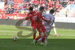 3. Fußball-Liga - Saison 2019/2020 - FC Ingolstadt 04 - Victoria Köln - Dennis Eckert Ayensa (#7,FCI)  - Carls Jonas #16 Köln - Foto: Meyer Jürgen