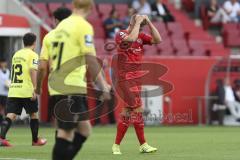 Im Bild: Patrick Sussek (#37 FC Ingolstadt) rauft sich die Haare

Fussball - 3. Bundesliga - Ingolstadt - Saison 2019/2020 - FC Ingolstadt 04 - Würzburger Kickers - 02.08.2019 -  Foto: Ralf Lüger/rsp-sport.de