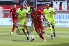 Im Bild: Tor durch Stefan Kutschke (#30 FCI) jubel mit Fatih Kaya (#9 FCI) Maximilian Wolfram (#8 FCI) Maximilian Beister (#10 FCI)

Fussball - 3. Bundesliga - Ingolstadt - Saison 2019/2020 - FC Ingolstadt 04 - MSV Duisburg - 27.07.2019 -  Foto: Ralf Lü