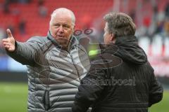 3. Fußball-Liga - Saison 2019/2020 - FC Ingolstadt 04 - FSV Zwickau - Peter Jackwerth FCI und Chef-Trainer Jeff Saibene (FCI) - Foto: Meyer Jürgen