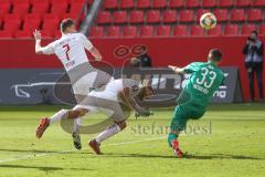 3. Fußball-Liga - Saison 2019/2020 - FC Ingolstadt 04 - Victoria Köln - Björn Paulsen (#4,FCI)  - Dennis Eckert Ayensa (#7,FCI)  - #Andre Weiss Torwart Köln - Foto: Meyer Jürgen