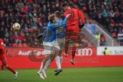 3. Liga - FC Ingolstadt 04 - Carl Zeiss Jena - Stefan Kutschke (30, FCI) Manuel Maranda (30 Jena) Kopfballduell