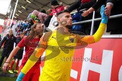 3. Liga - Fußball - FC Ingolstadt 04 - FSV Zwickau - Feiern mit den Fans, Torwart Fabijan Buntic (24, FCI) Björn Paulsen (4, FCI)