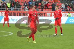 3. Liga - FC Ingolstadt 04 - FC Ingolstadt 04 - SV Meppen - Enttäuschte Spieler nach dem 1:1 Ausgleichstreffer - Foto: Stefan Bösl