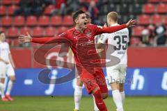 Im Bild: Tor für den FC Ingolstadt durch Thomas Keller (#27 FC Ingolstadt)

Fussball - 3. Bundesliga - Ingolstadt - Saison 2019/2020 - FC Ingolstadt 04 - M1. FC Kaiserlautern - 01.02.2020 -  Foto: Ralf Lüger