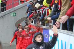 3. Liga - FC Ingolstadt 04 - FC Ingolstadt 04 - SV Meppen - Fatih Kaya (#9,FCI)  bedankt sich bei den Fans - Foto: Stefan Bösl